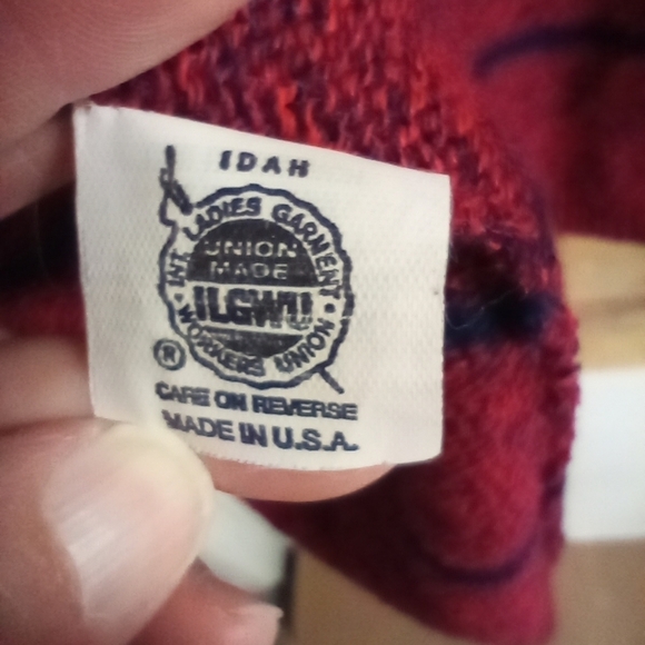 Blake by Devon Vintage Union Made Striped Open Front Cardigan Women's Medium - Picture 10 of 11